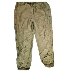 NICOLE MILLER linen blend joggers L